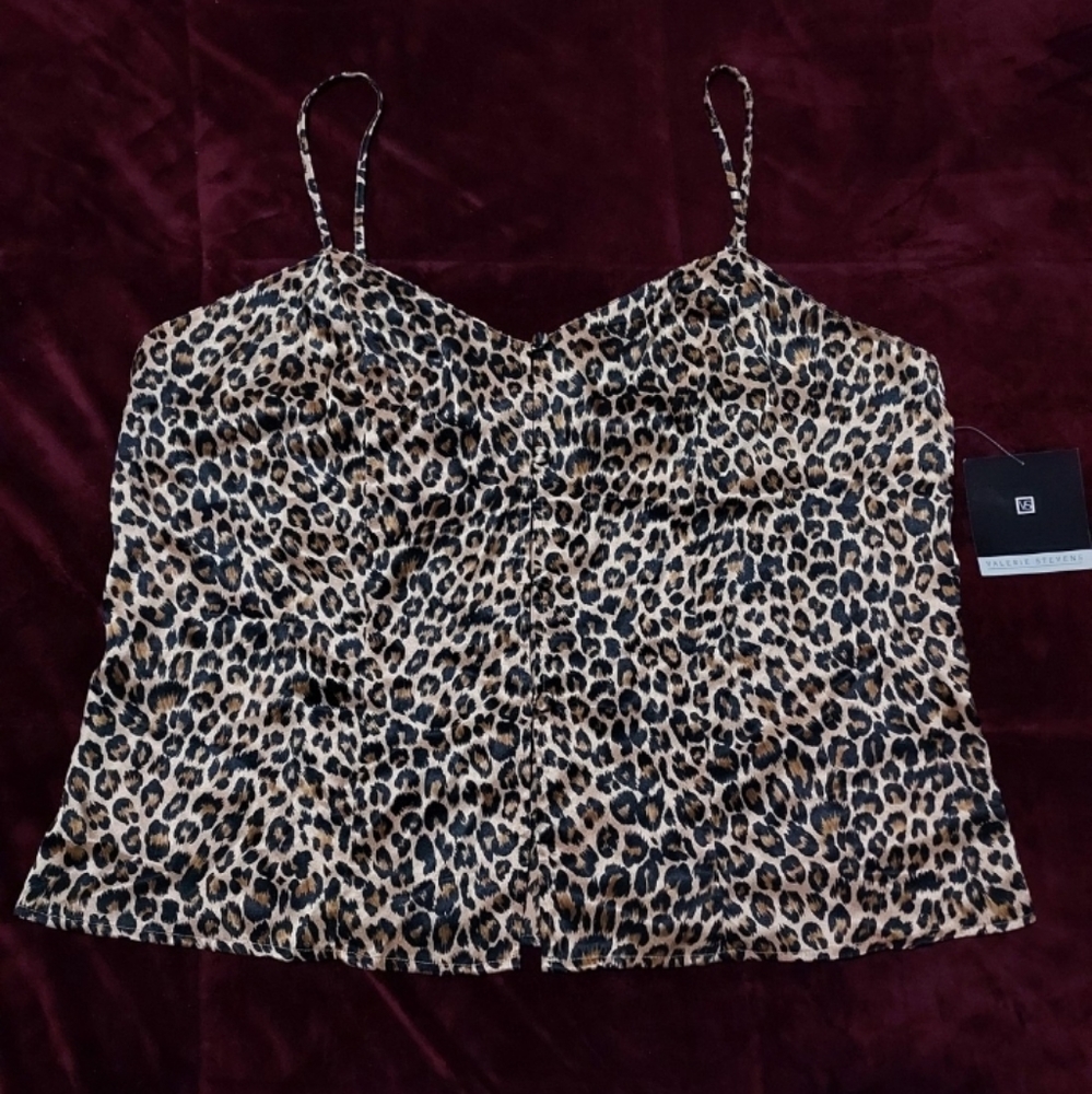 Leopard Silk Tank Top